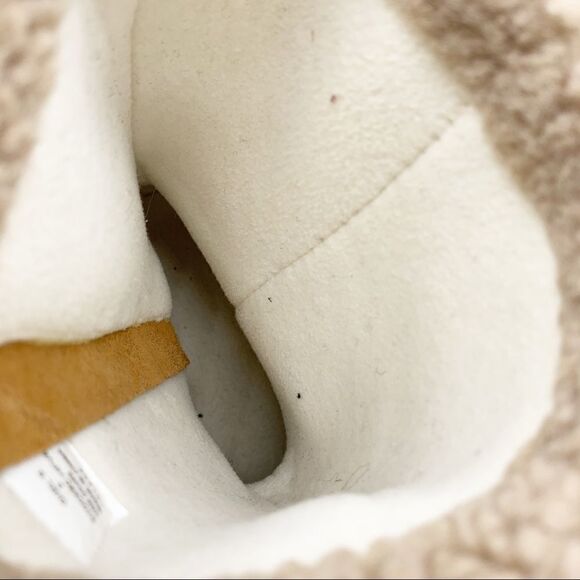 LL Bean Brown Suede Leather Zip Moccasin Winter Fleece Lined‎ Boots Girls - Picture 11 of 12